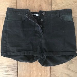 Alexander Wang black denim shorts